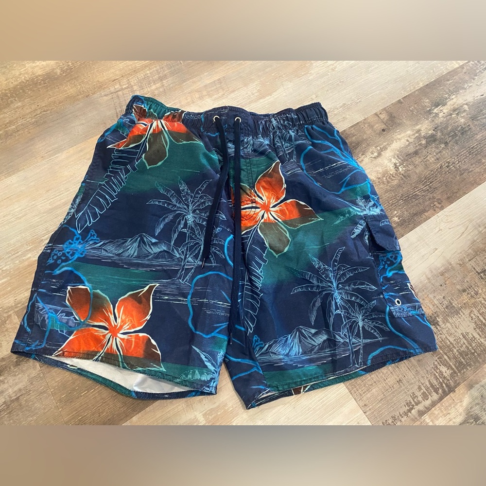 Croft & Barrow Tropical Blue Swim Shorts
